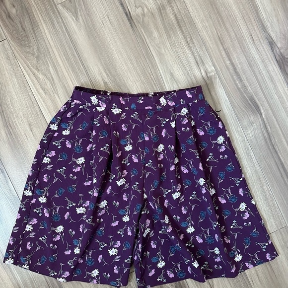 Vintage Shorts Northern Traditions Flowy Floral Purple Festival Spring Coachella - Picture 5 of 11